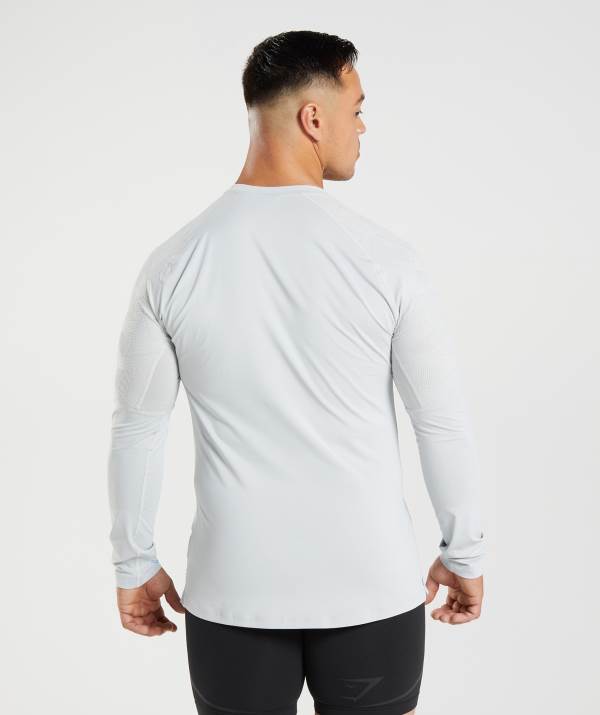 Panske Mikiny Gymshark 315 Long Sleeve Svetlo Siva | XW4781936
